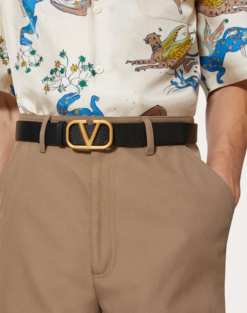 Valentino Garavani Vlogo Signature Calfskin Belt