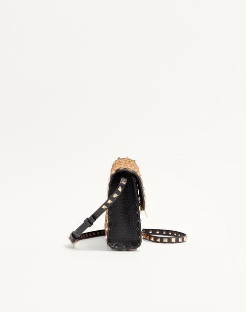 Valentino Garavani - Valentino Garavani Rockstud Small Shoulder Bag In Pony-effect Calfskin With Animal Print - Animal Print - Woman - Shoulder Bags