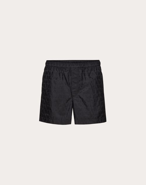 Valentino - Toile Iconographe Pattern Nylon Swimsuit - Navy - Man - Beachwear