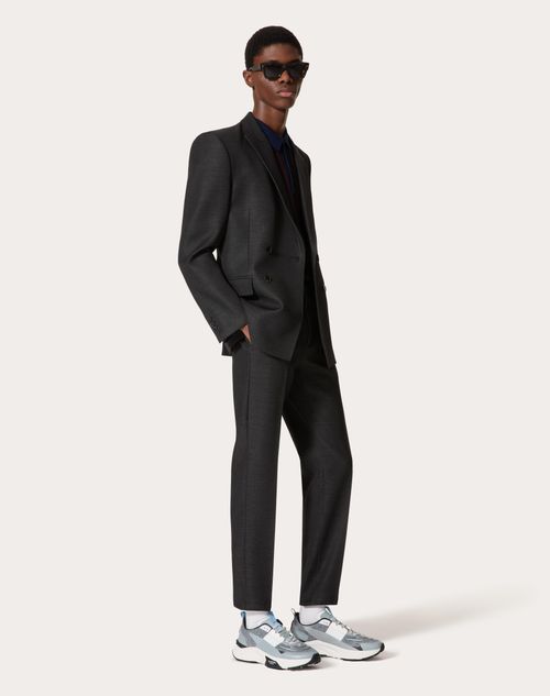 Valentino - Wool Trousers - Grey - Man - Apparel