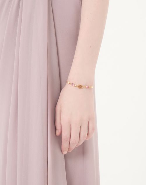 Valentino Garavani - Ovalette Bracelet In Metal, Pearls And Swarovski® Crystals - Gold - Woman - Jewellery