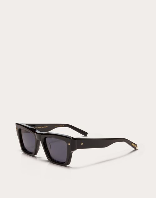 Valentino - Xxii - Rectangular Acetate Frame - Black/grey - Unisex - Small Treats