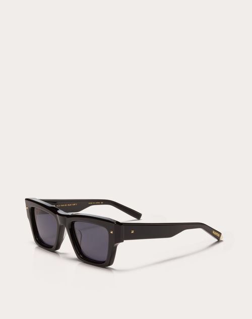 Valentino - Xxii - Squared Acetate Stud Frame - Black/gray - Unisex - Gifts For Her