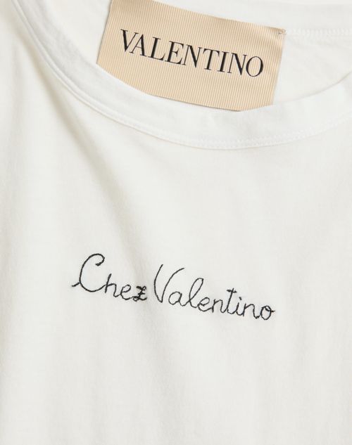 Valentino - Cotton T-shirt - Ivory - Woman - T-shirts And Sweatshirts