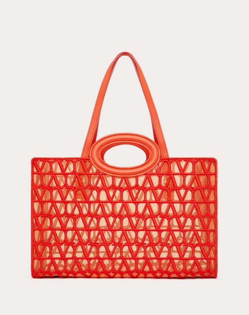 Valentino Garavani - Le Troisieme Embroidered Shopping Bag - Red - Woman - Totes