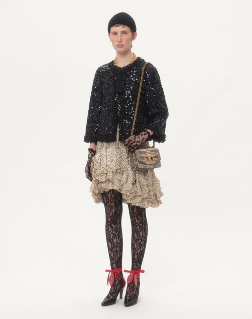 Valentino Garavani - Valentino Garavani Vain Small Shoulder Bag In Tejus - Stone - Woman - Valentino Garavani Vain