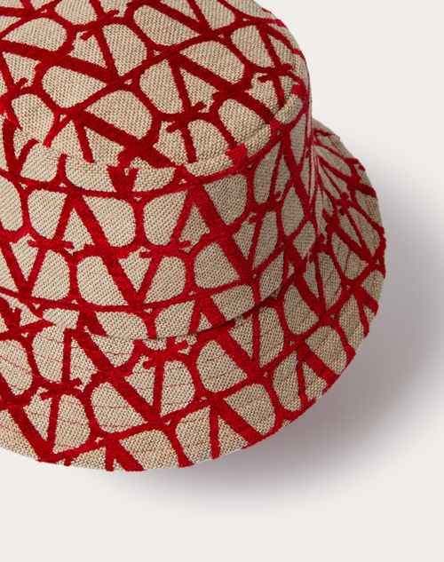 Valentino Garavani - Toile Iconographe Bucket Hat - Beige/red - Woman - Gifts For Her