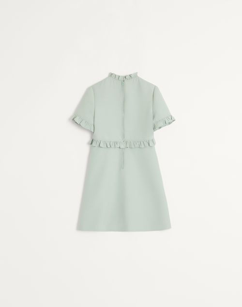 Valentino - Crepe Couture Short Dress - Dirty Sage - Woman - Woman Ready To Wear Sale