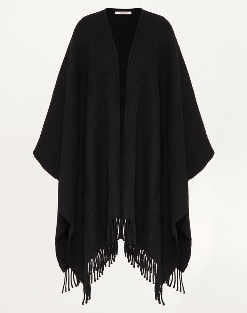 Valentino Garavani - Poncho De Cachemira Con El Vlogo Signature - Negro - Mujer - Accesorios Suaves