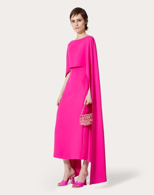 Valentino - Robe Mi-longue En Cady Couture - Pink Pp - Femme - Robes