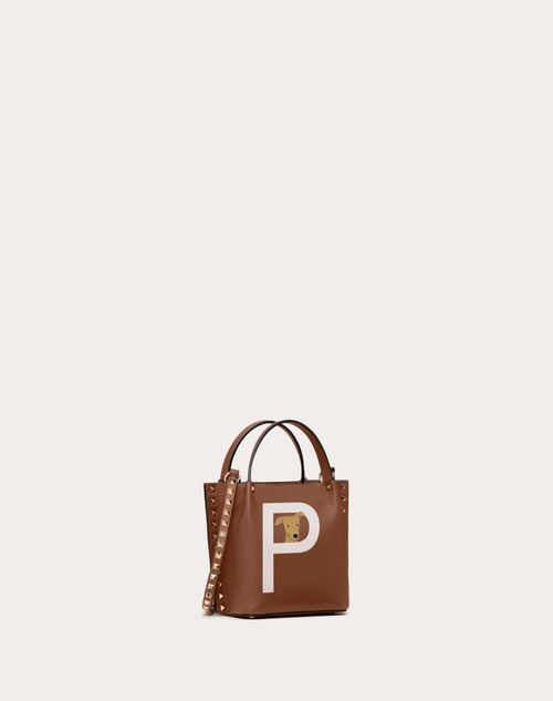 Valentino Garavani - Valentino Garavani Rockstud Pet Small Customizable Shopper - Saddle/white - Woman - Rockstud Pet - Bags