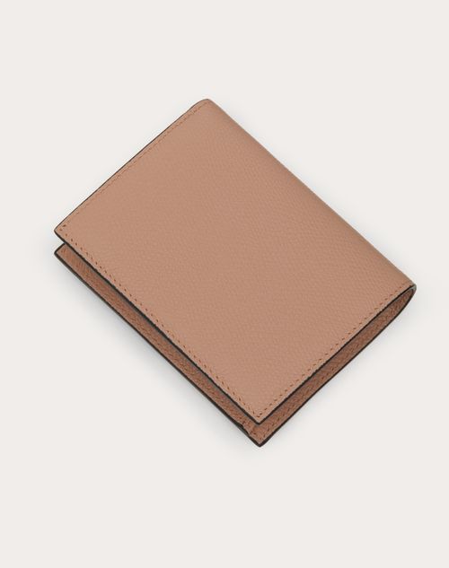 Valentino Garavani Vlogo Signature Grainy Calfskin Wallet