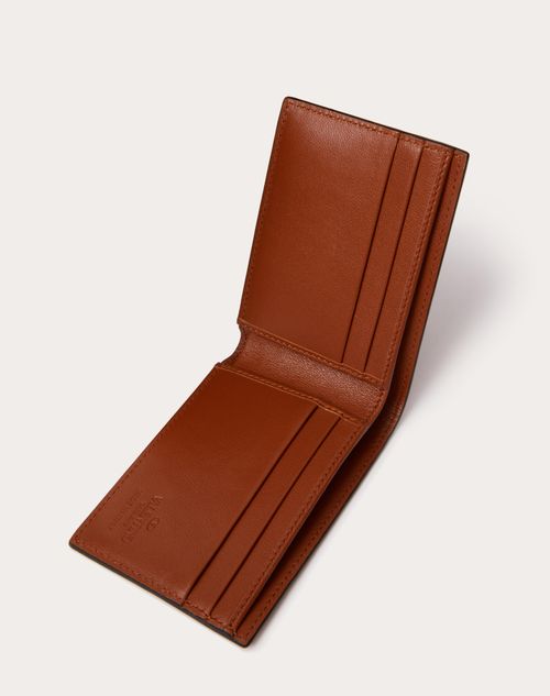 Vlogo Signature Wallet For Us Dollars for Man in Saddle Brown 