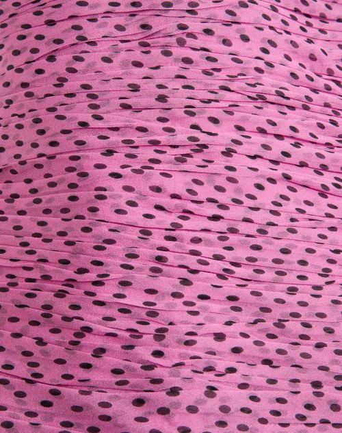 Valentino - Chiffon Top With Plusdepois Print - Absolute Rose/black - Woman - Shirts And Tops