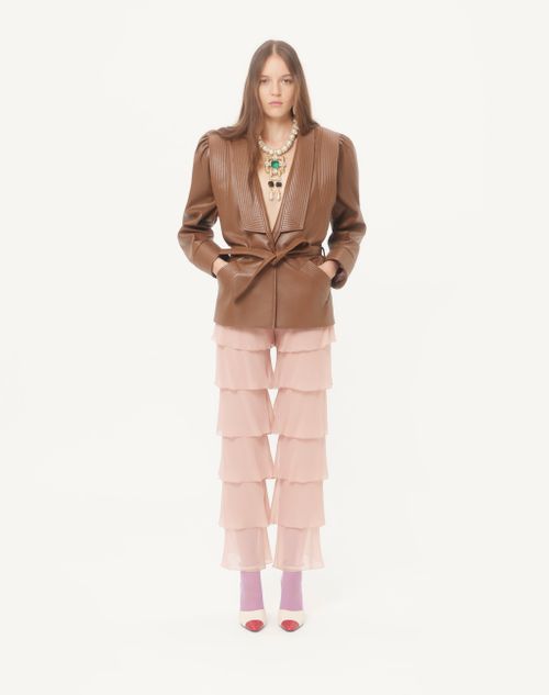 Valentino - Nappa Leather Jacket - Tan - Woman - Coats And Outerwear