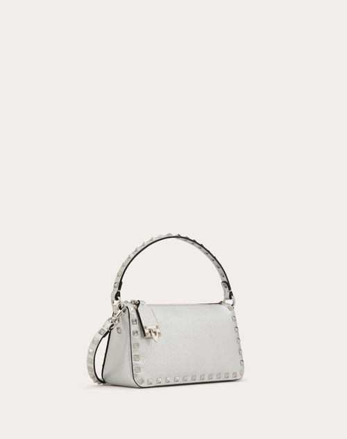 Rockstud Grained Leather Shoulder Bag