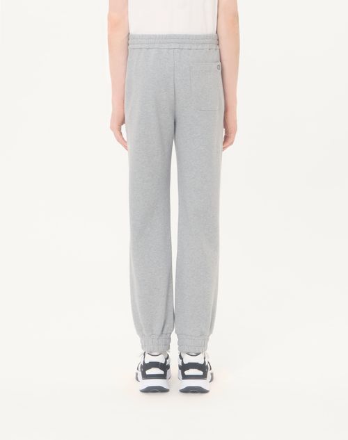 Valentino - Valentino Cotton Jogging Trousers With Vlogo Embroidery - Grey - Man - Pants And Shorts
