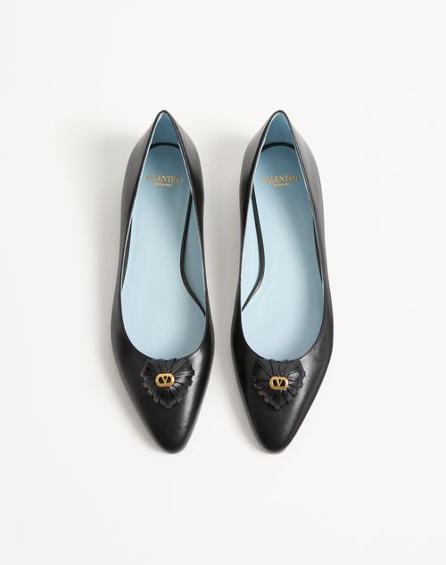 Valentino Garavani - Coeur Royal Kidskin Ballerina - Black - Woman - Woman Sale