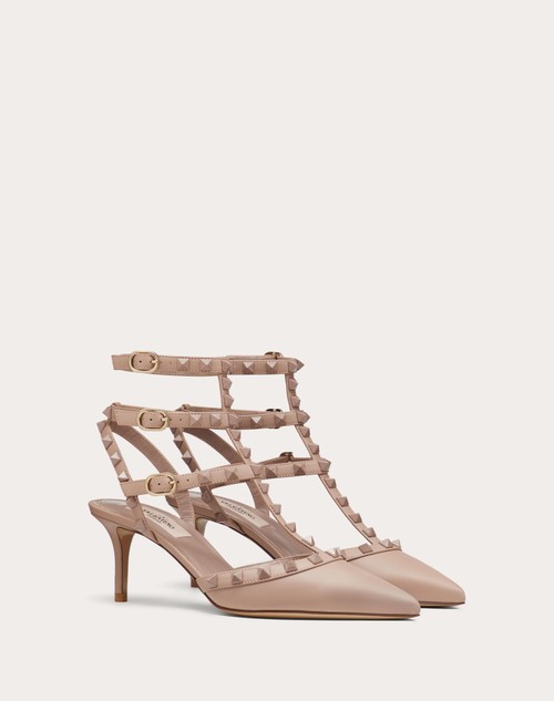 rockstud ankle strap pump with tonal studs 100 mm