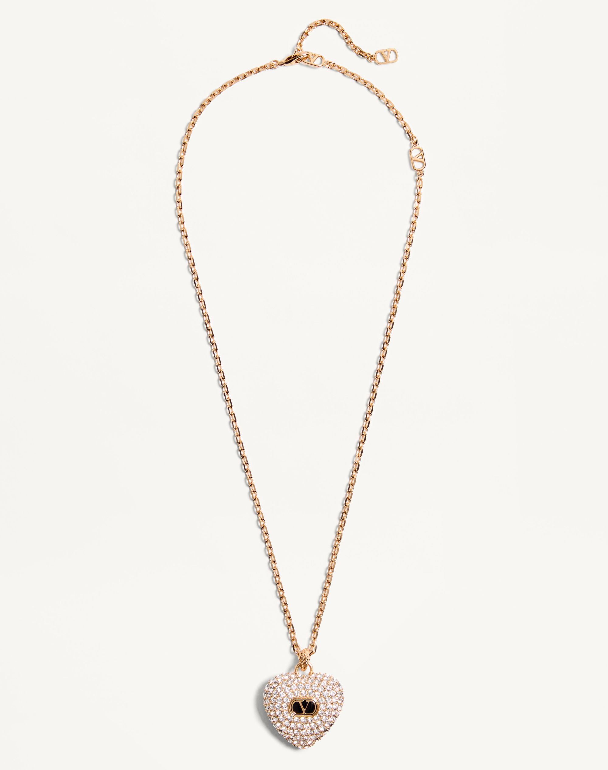 【関税&送料込】Valentino Garavani Coeur  Necklace Coeur Royal Necklace In Metal, Enamel And Swarovski
