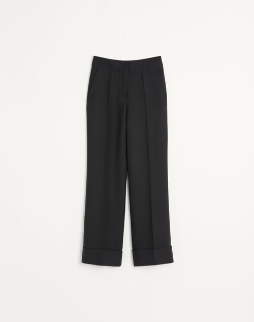 Valentino - Crepe Couture Trousers - Black - Woman - Trousers And Shorts