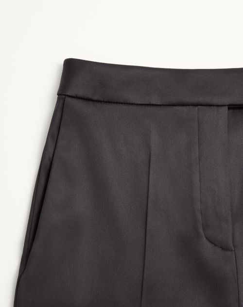 Valentino - Double Duchesse Stretch Trousers - Black - Woman - Trousers And Shorts