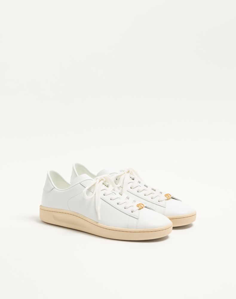 Valentino Garavani Royco Trainer In Nappa Calfskin Man White 44.5