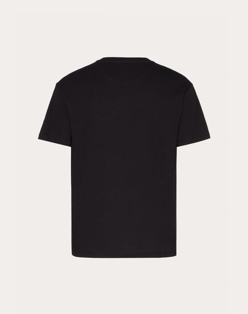 Valentino - Vltn T-shirt - Black/white - Man - Shelve - Mrtw (logo)