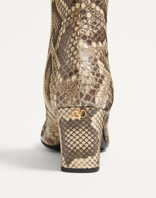Valentino Garavani - Equivoque Python Boot 60mm - Cream/papyrus - Woman - Boots
