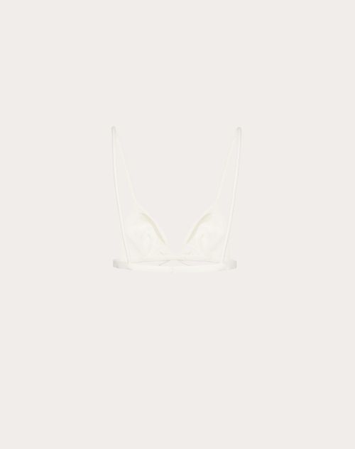 Valentino - Bralette De Crepe Couture - Marfil - Mujer - Camisas Y Tops