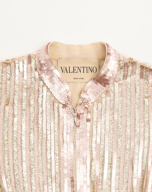 Valentino - Embroidered Chiffon Dress - Silver/pink - Woman - Gowns