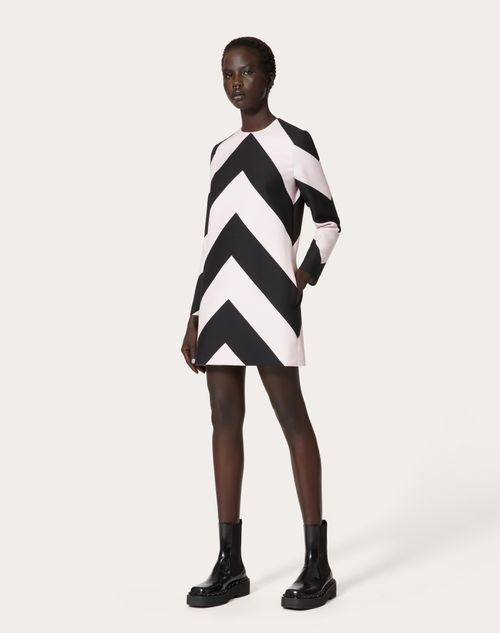 Valentino - Strhype Crepe Couture Short Dress - Taffy/black - Woman - Dresses