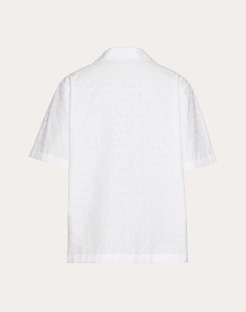 Valentino - Toile Iconographe Pattern Cotton Poplin Bowling Shirt - White - Man - Shirts