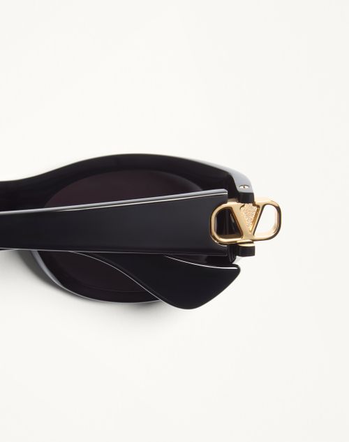 Valentino - オーバル アセテート アイウェア - ブラック/グレー - ウィメンズ - アイウェア