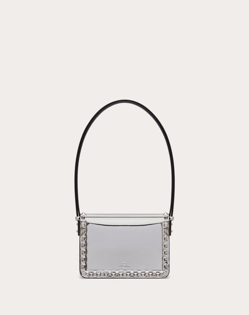 ROCK SHOULDER BAG WITH MIRRORED DETAILS - Black