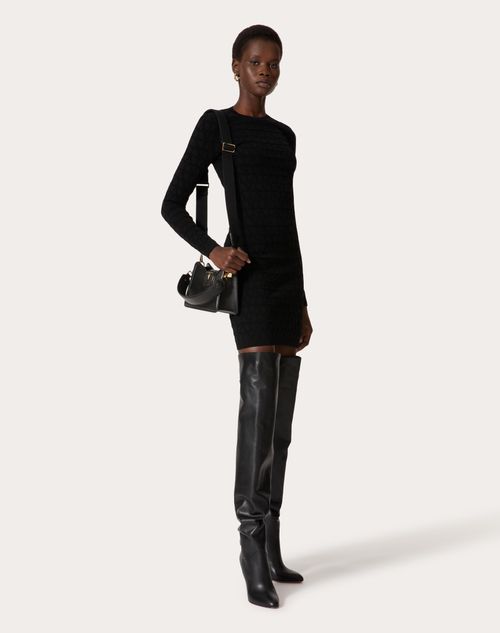 Valentino Garavani - Vlogo Leather Shoulder Bag In Grainy Calfskin - Black - Woman - Woman Bags & Accessories Sale