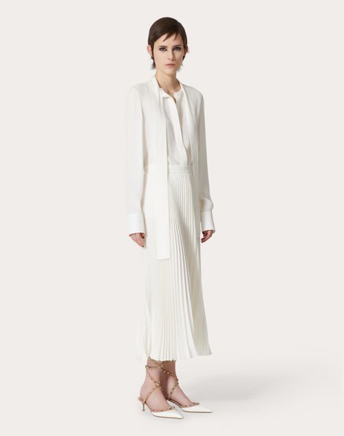 Valentino - Toile Iconographe Silk Jacquard Blouse - Ivory - Woman - Winter Shop