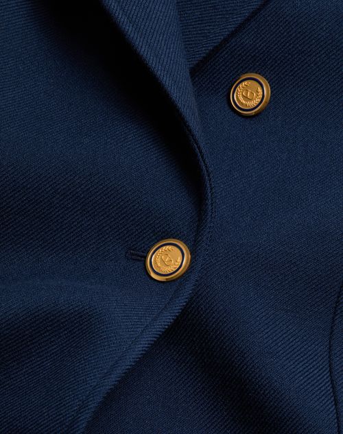 Valentino - Double-breasted Double Wool Jacket - Indigo - Man - Man Ready To Wear Sale