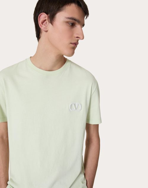 Vロゴ シグネチャーパッチ コットン Tシャツ for メンズ インチ 