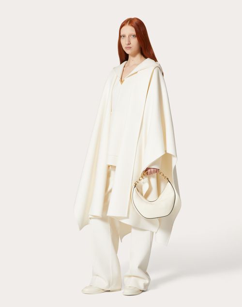 Valentino - Compact Drap Cape - Ivory - Woman - Coats And Outerwear