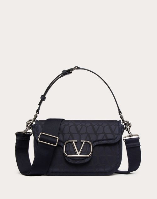 Valentino Garavani - Toile Iconographe Shoulder Bag In Technical Fabric - Marine - Man - Bags