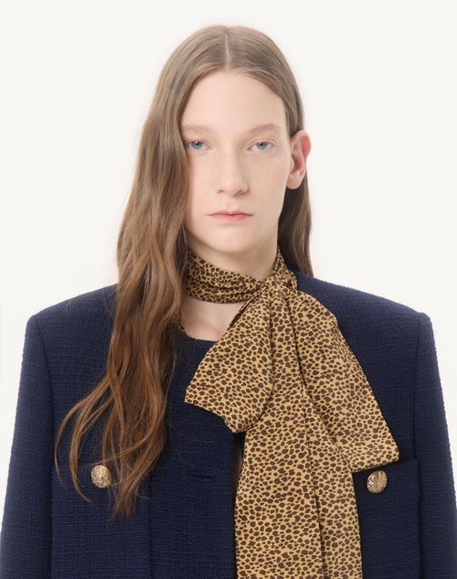 Valentino - Caban In Plain Wool Tweed - Navy - Woman - Jackets And Blazers