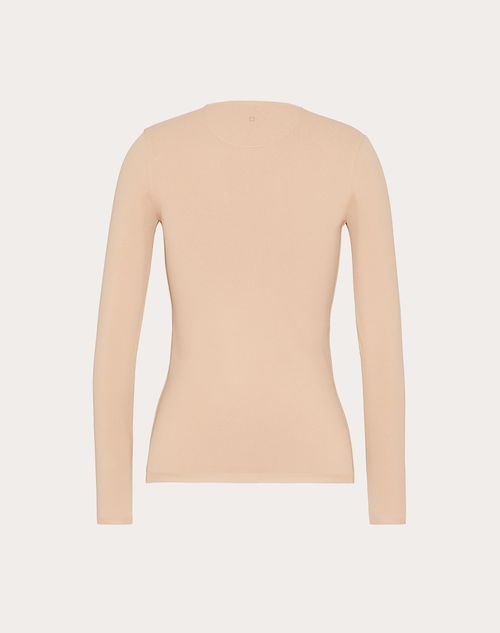 Valentino - Stretched Viscose Jumper - Sand - Woman - Knitwear