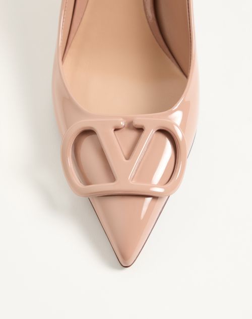 Valentino Garavani - Vlogo Signature Patent Leather Pumps 60mm - Rose Cannelle - Woman - Pumps And Slingbacks