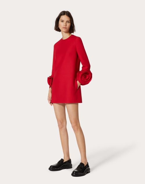 Valentino - Abito Corto In Crepe Couture - Rosso - Donna - Abiti