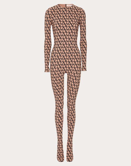 Valentino - Toile Iconographe Jersey Jumpsuit - Light Camel/black - Woman - Dresses