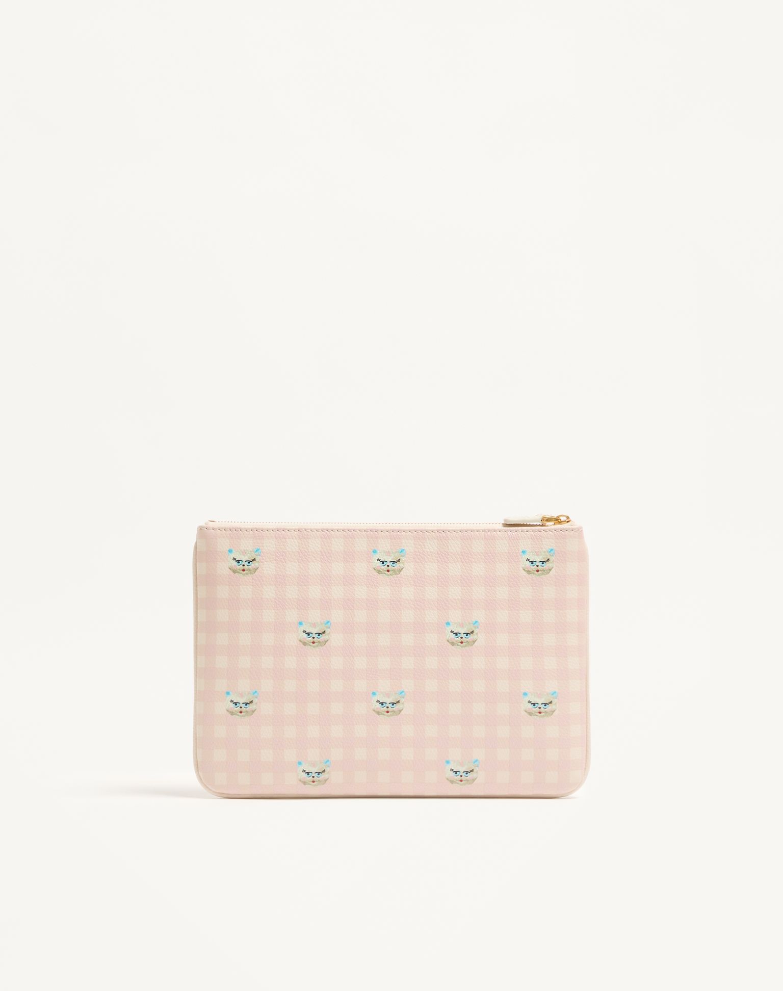 발렌티노 브이로고 시그니처 그레이니 카프스킨 르 샤 드 라 메종 클러치 8W2P0AK4JVH_9PK