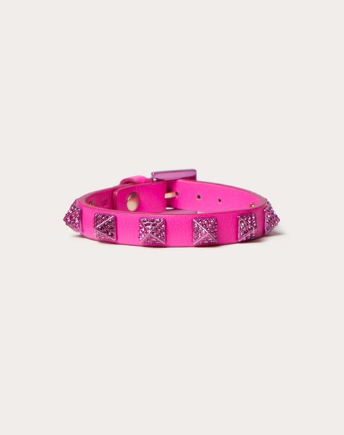 Valentino Garavani - ロックスタッズ クリスタル ブレスレット - Pink Pp - 女性 - ブレスレット