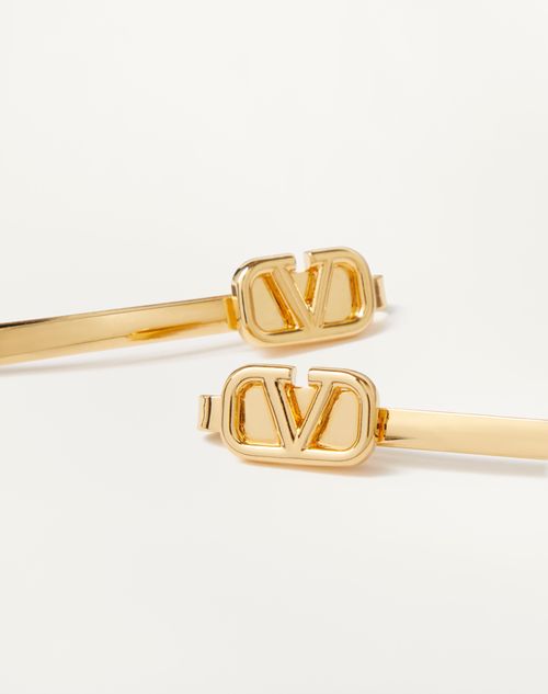 Valentino Garavani - Vlogo Signature Haarspange Aus Metall - Gold - Frau - Haaraccessoires