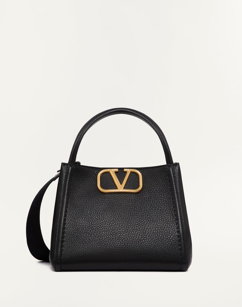 Valentino Handbags Borsa A Mano Media Valentino Garavani Alltime In Vitello Granato per Donna in Nero | Valentino IT